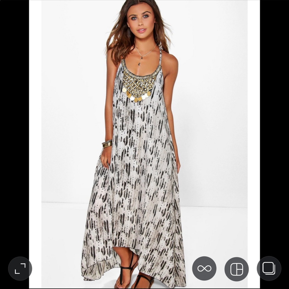 Snakeskin maxi dress
